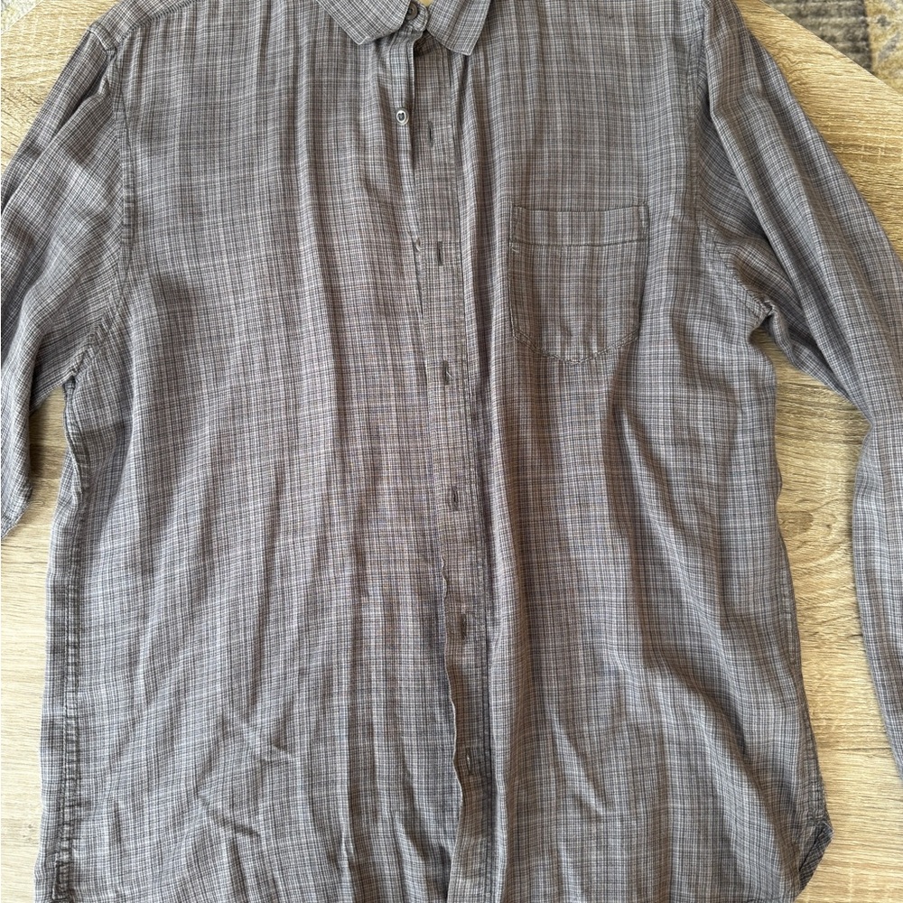John Varvatos Gray Casual Button Down Shirt